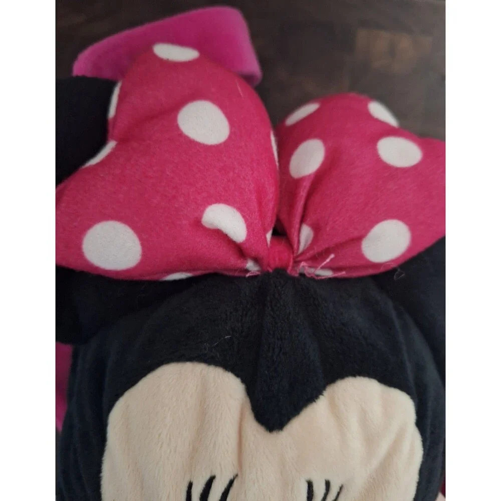 Disney Minnie Mouse Plush Purse Crossbody Bag Grupo Ruz Pink Velvet Strap 2020